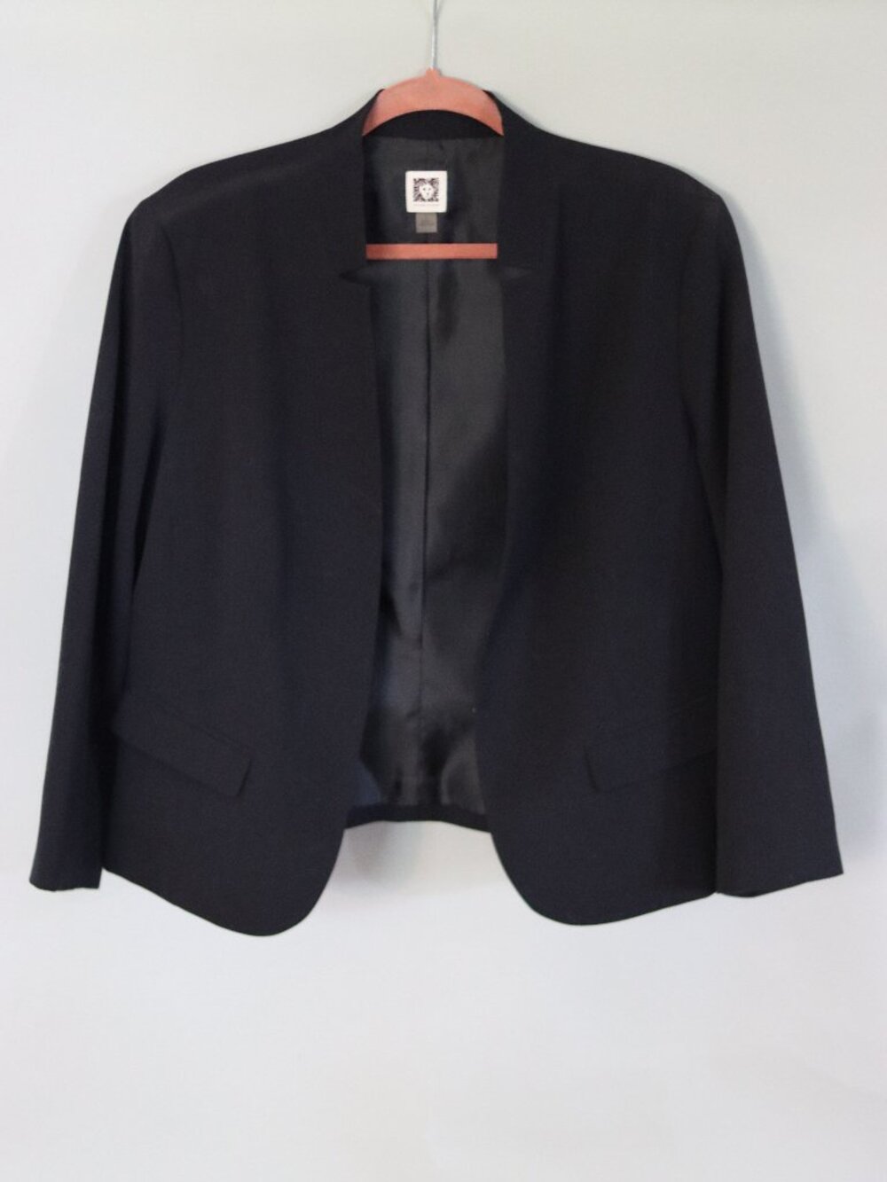 Anne Klein Women's Black Stretch Blazer Size L